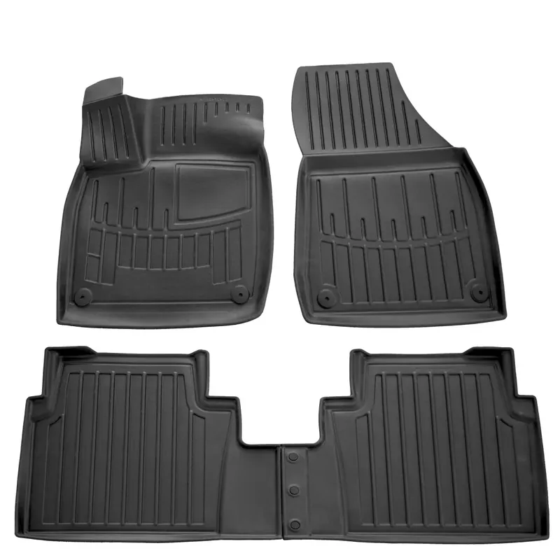 Gummimatten Auto für VOLKSWAGEN ID.6 (2021-...), 6/7 Sitzer, 3D, passgenau, mit 35mm hohen Rändern Nur Für Kurze Zeit
